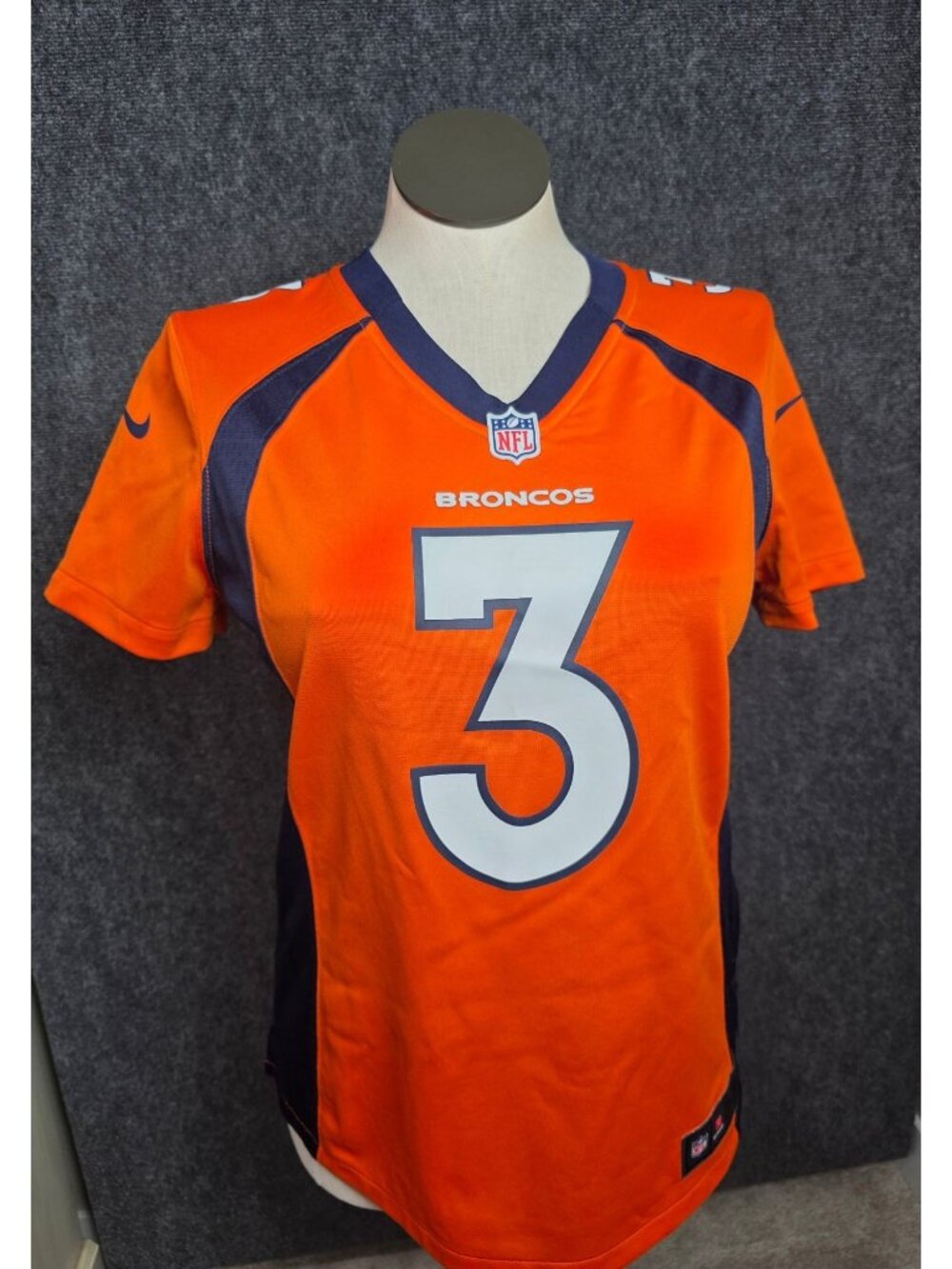 Nike NFL Denver Broncos On Field Jersey #3 Orange/Blue M Polyester Mens